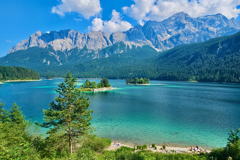 From Munich: Eibsee & Zugspitze Private Day Tour by Tesla