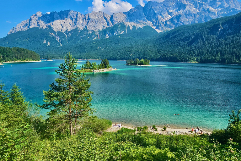 From Munich: Eibsee & Zugspitze Private Day Tour by Tesla