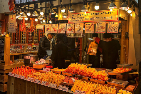 Osaka : Marché de Kuromon et visite culinaire de 2 heures à SennichimaeVisite en petit groupe en anglais