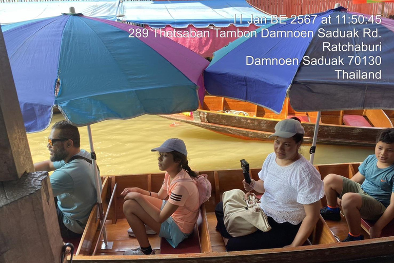 Visite du marché ferroviaire de Damnoen Saduak et Maeklong (visite de groupe)Visite privée