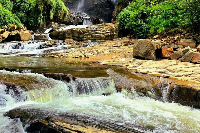 Ella: Sigiriya Transfer via Ambuluwawa & Twin Falls Ella to Sigiriya Private, Direct Transfer