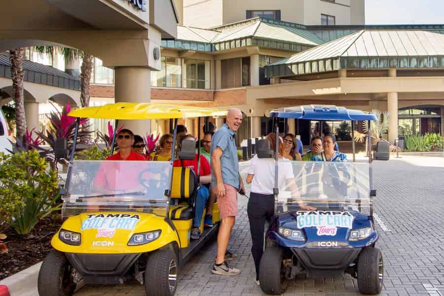 Tampa: Geführte Stadttour im Deluxe Street Golf Cart. Foto: GetYourGuide Tampa: Geführte Stadttour im Deluxe Street Golf Cart. Foto: GetYourGuide
