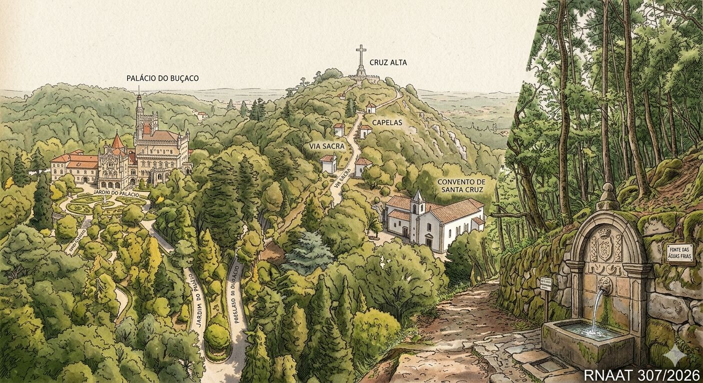 Paket: Transfer ab Porto + Buçaco-Tour (alles inklusive – außer Mittagessen)