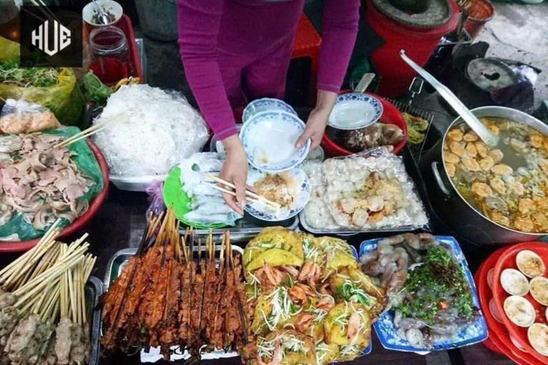 Hue: Food Walking Tour with Coffee and Market Visit Hue Street Food Tour by Cyclo