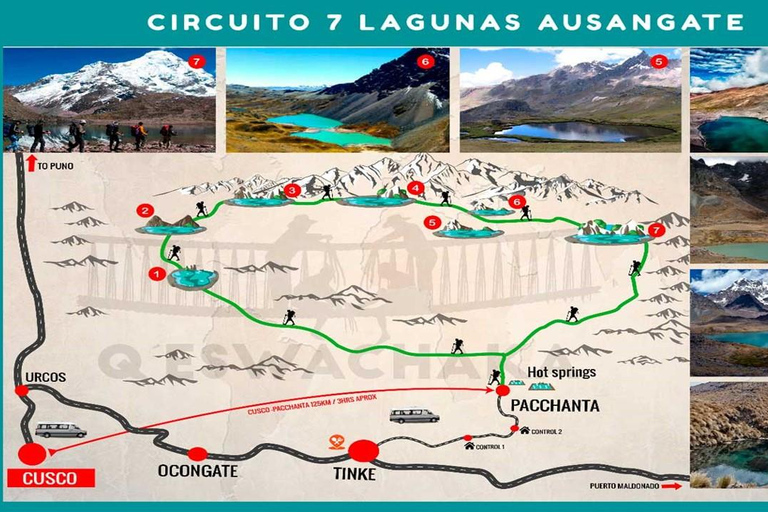 Da Cusco: Trekking delle 7 lagune di Ausangate con sorgenti termali