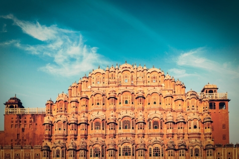 Excursion d'une journée à Jaipur : Tout compris depuis Delhi en train super rapideOption 1 : Train Premium, voiture, guide et droits d'entrée