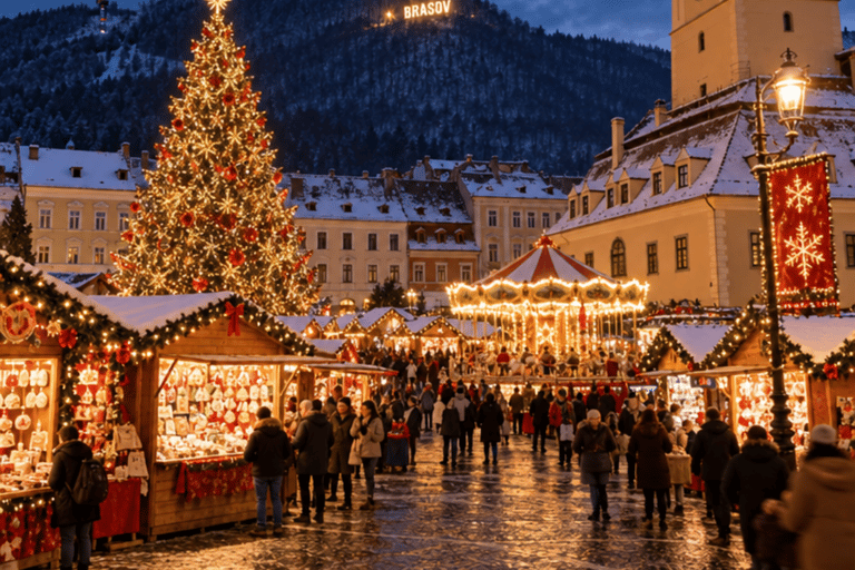 From Bucharest: Bran Castle and Brașov Christmas Market Trip