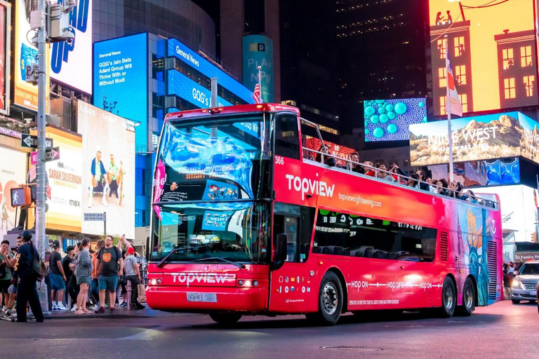 NYC: Nocna wycieczka autobusem piętrowymWycieczka nocna po Nowym Jorku z audioprzewodnikiem