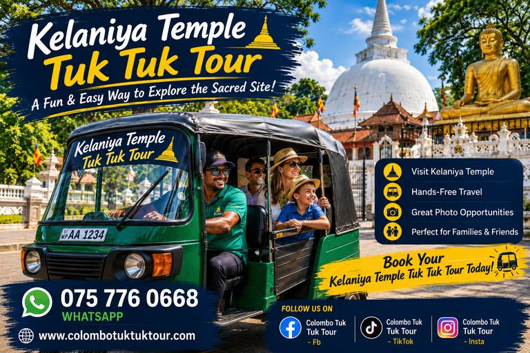 Colombo: Kelaniya Temple Guided Tour by Tuk Tuk