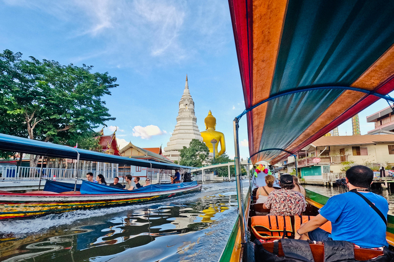 Bangkok: Highlight Tuk-Tuk, Canal Tour, Food Tour & Wat Arun