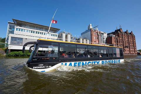 Hamburgo: Ingresso de ônibus anfíbio fluvial e terrestre