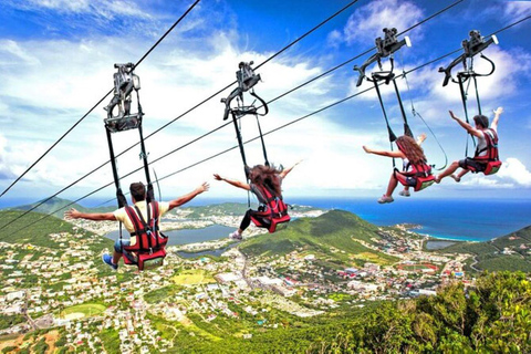 St Maarten:Sky Explorer,Flying Dutchman & Schooner Ride Tour