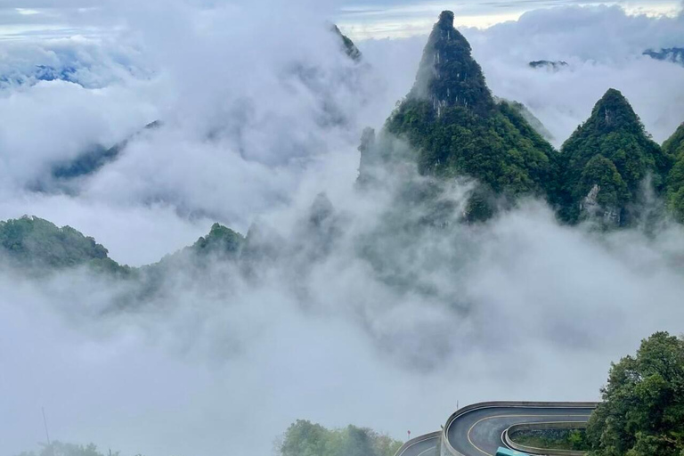 Zhangjiajie: Tianmen Mountain Day, Night Ticket & Guide Map Line A + Tianmen Cave Escalator