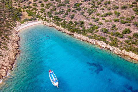 Crucero en barco por la isla Orak de Bodrum con almuerzo y baño