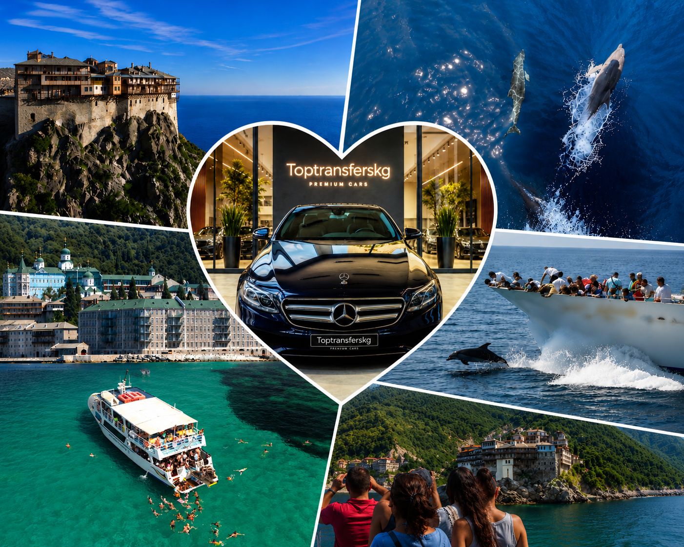 Thessaloniki: Kombi-Bootsfahrt zum Berg Athos und Amouliani