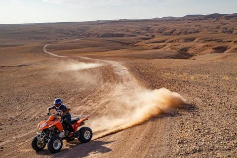 Marrakech: Agafay Desert Quad Biking Tour with Dinner &amp; Show