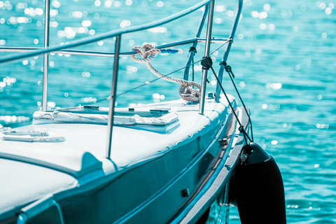 Benalmádena Catamaran Sightseeing Tour: Tapas Food Tasting, Drinks, Swimming & Dolphins Benalmádena Catamaran Tour: Tapas Tasting, Drinks, Swimming, and Dolphins