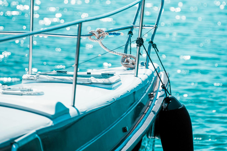 Benalmádena Catamaran Sightseeing Tour: Tapas Food Tasting, Drinks, Swimming & Dolphins Benalmádena Catamaran Tour: Tapas Tasting, Drinks, Swimming, and Dolphins