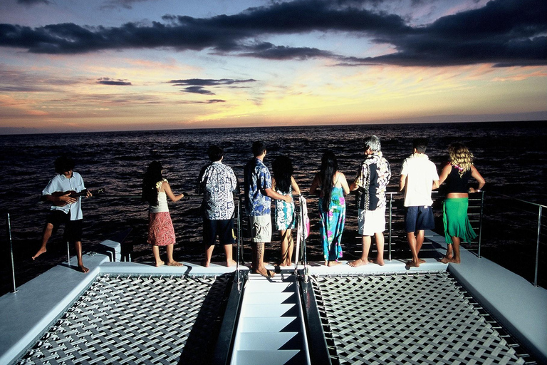 Luxury Sunset Cruise, Snorkeling, Dolphin Watch, & Buffet Oahu: Private Sunset Snorkel & Dolphin Watch with Dinner