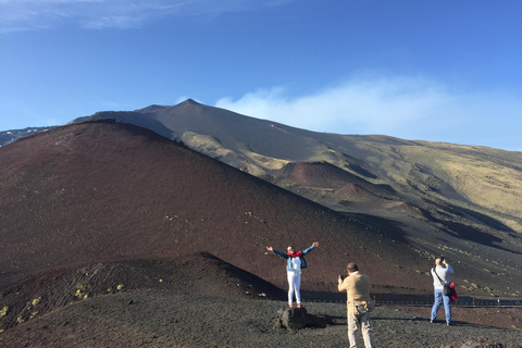 From Taormina: Mount Etna upper craters and Alcantara Gorges