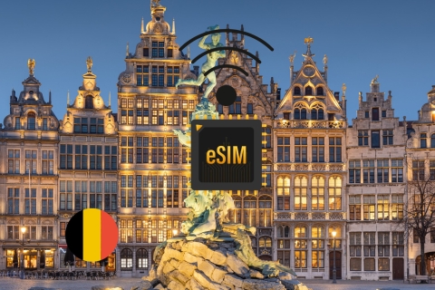 Bruxelles : eSIM Internet Data Plan Belgium high-speed 4G/5GBelgique 3GB 7Days