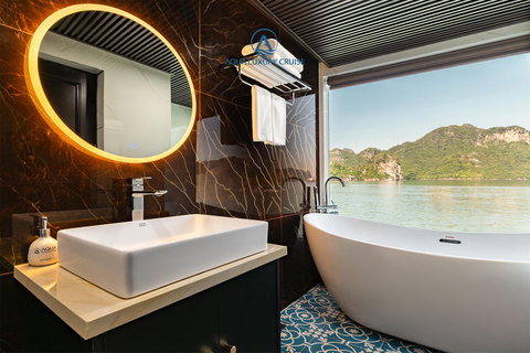 Hanoi: 2-Day Ha Long, Lan Ha 5-Star Cruise w/ Balcony Cabin Bay Light Suite with private balcony and bathtub (1st floor)