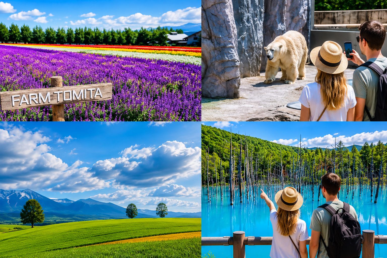 Sapporo: Hokkaido-Highlights – Biei, Blauer Teich & Asahiyama-Zoo