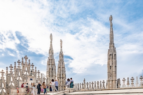 Milaan: Toegangsticket voor de kathedraal en de terrassen van de DuomoKathedraal & Terrassen met trappen