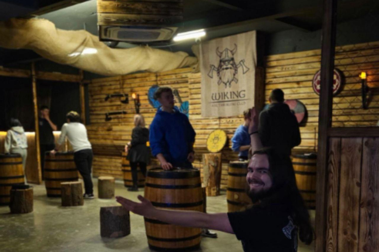 Wrocław: Viking-Themed Axe Throwing Experience with Drinks