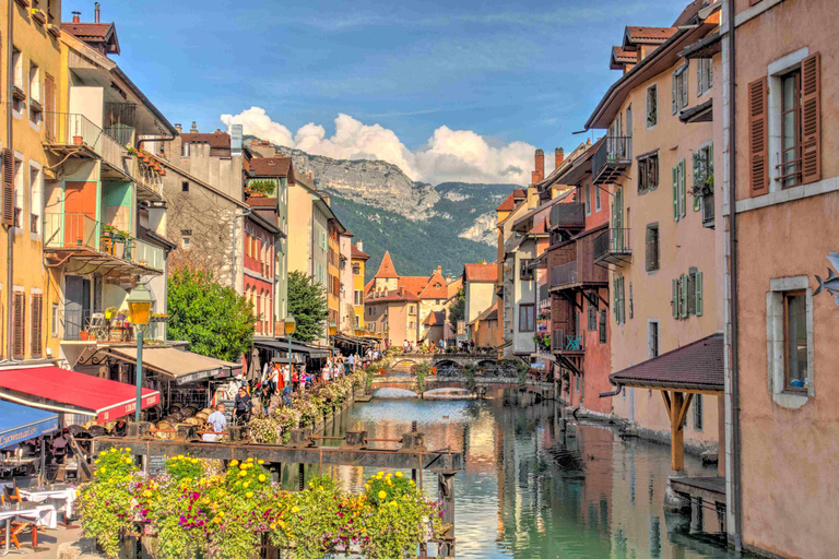 Annecy : Elektrisk mountainbiketur och shopping på CourierElektrisk mountainbike-resa &amp; Hemköp Premium Courier