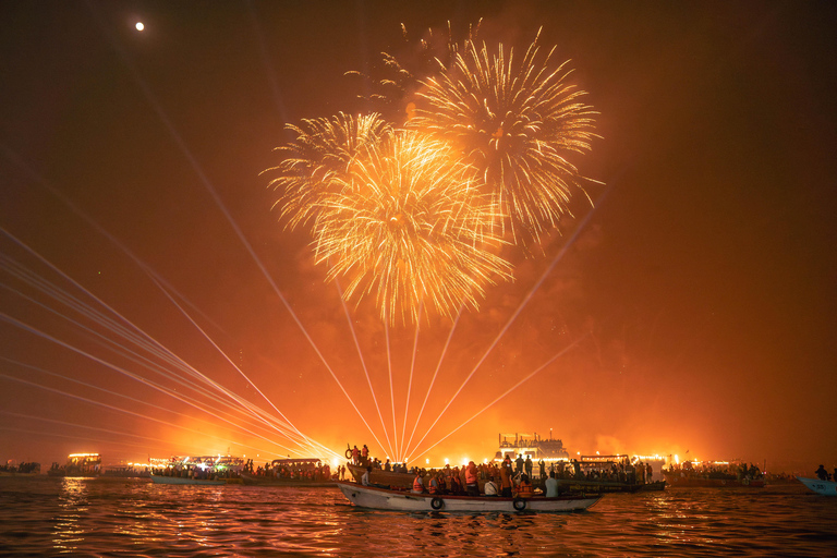 Varanasi: Dev Diwali Boat Ride with Food and Guide Dev Diwali Boat Ride with Food & Guide Shared with 40 People