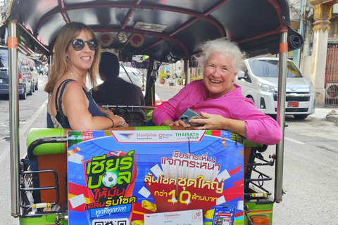 Tour di Bangkok in Tuk Tuk con servizio di prelievo in hotel e cena