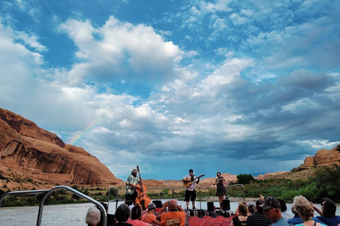Moab: Colorado River Jet Boat Tour with Live Music & Dinner
