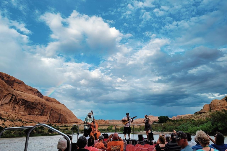 Moab: Colorado River Jet Boat Tour with Live Music & Dinner