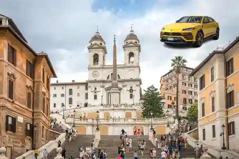 4 migliori viste Roma: tour guidato privato con Lamborghini Urus