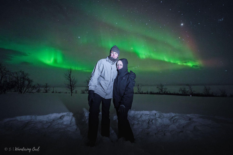 Night Star Walk on Snowshoes in the Finnish Wilderness