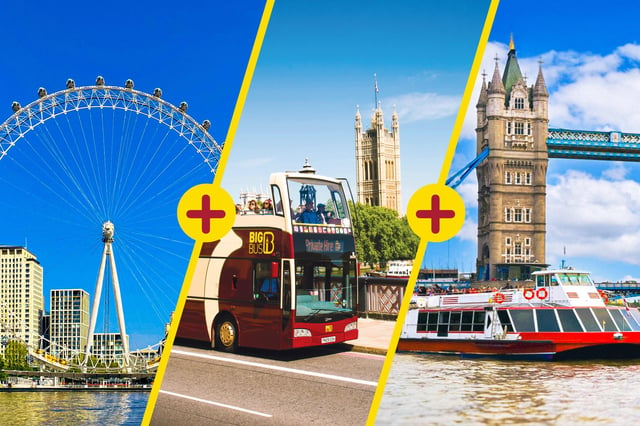 London: London Eye, River Cruise, &amp; Hop-on Hop-off Bus Tour