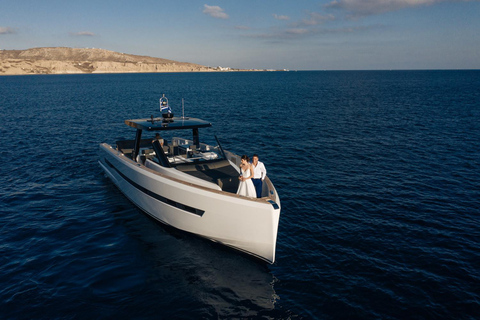 Caldera Private Cruise with Luxury Fjord 52 Motor Yacht Sunset Cruise