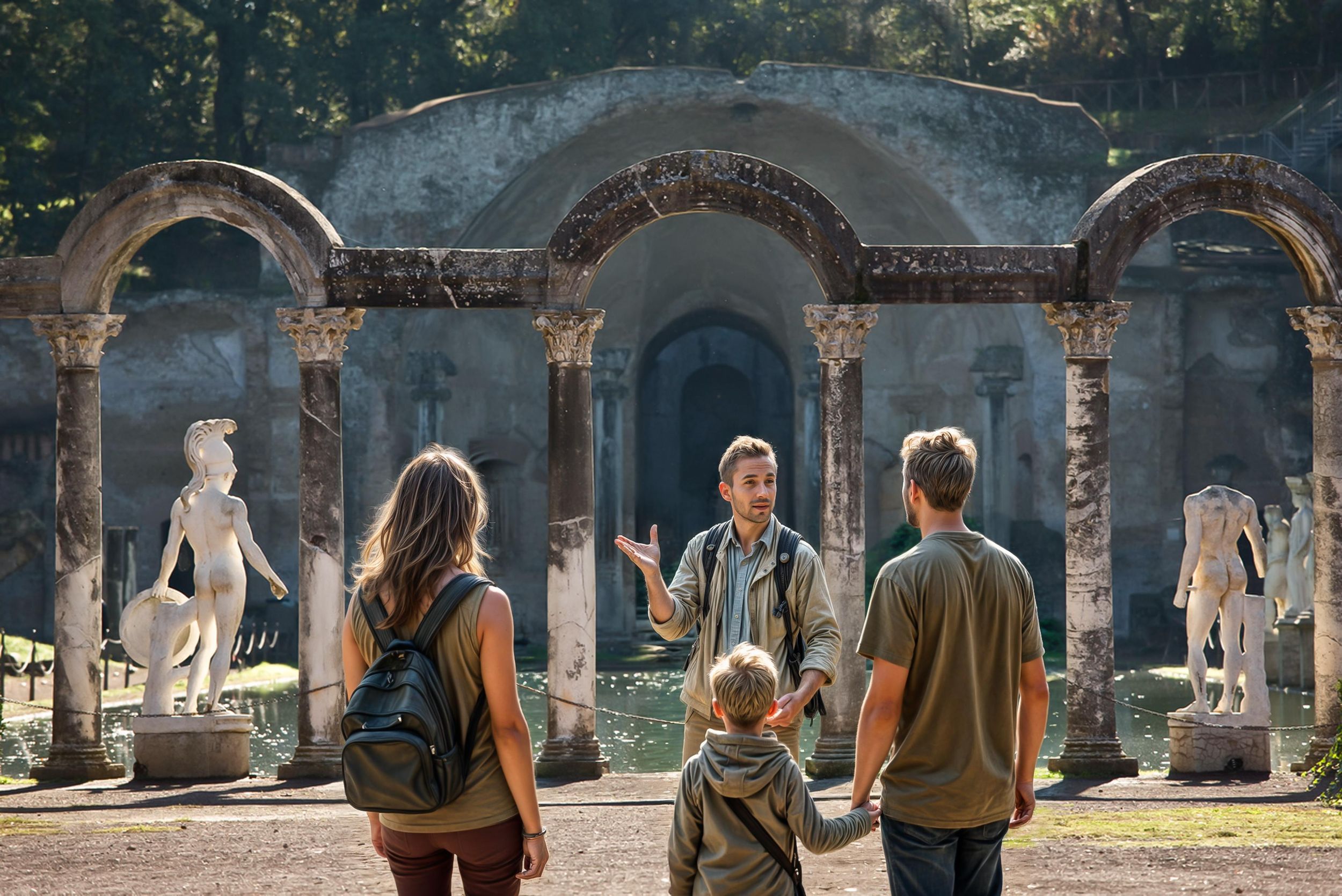 Desde Roma: excursión privada de un día a la Villa Adriana en tren.