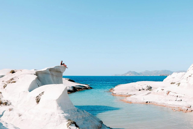 From Crete: Milos Island Day Trip with Guided Tour & Ferry Rethymno Area: Tour with Hotel Pickup