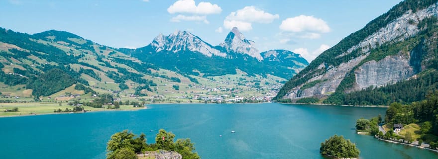 Excursion privée d'une journée au départ de Zoug : l'itinéraire des six lacs