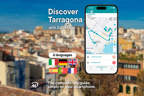 Tarragona: Private Guided Tour with Your Mobile Phone Tarragona: The Code of Augustus and the Fleet of Tarraco with Kit and Live Guide