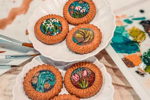 2-Hr Coffee and Biscuit Painting - Edible Paint - Image 3