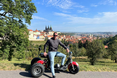 Prag kloster och panoramautsiktspunkt Elektrisk trike-tur1,5 timmar: 2 personer på 1 Trike