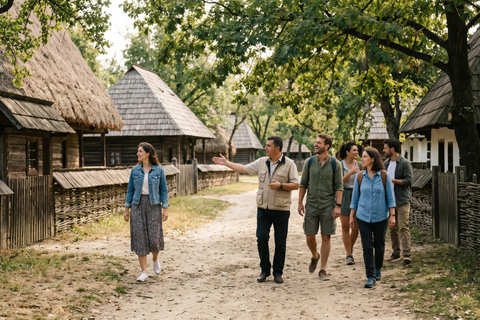 Bucharest: Parliament, Ceausescu Mansion & Village Museum COACH TOUR Audio guide in 24 languages