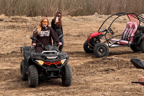 Side/Belek: ATV & Zipline Combo w/ Riverside Swimming Break Shared ATV Quad Safari Off-Road Adventure (Double)
