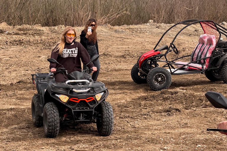Side/Belek: ATV & Zipline Combo w/ Riverside Swimming Break Shared ATV Quad Safari Off-Road Adventure (Double)