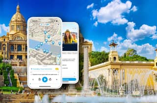 Montjuïc-Audioguide mit optionalem Ticket für das Poble Espanyol