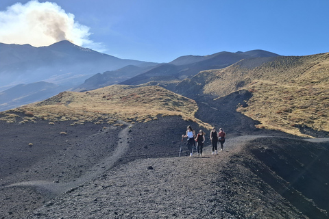 From Catania: Etna Trekking & Wine Tasting Tour with Pickup
