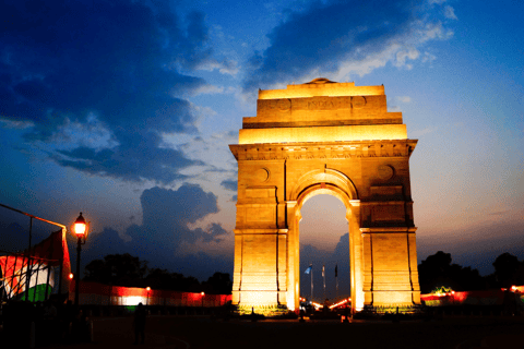 Delhi: Kvällstur med India Gate, Rashtrapati Bhavan